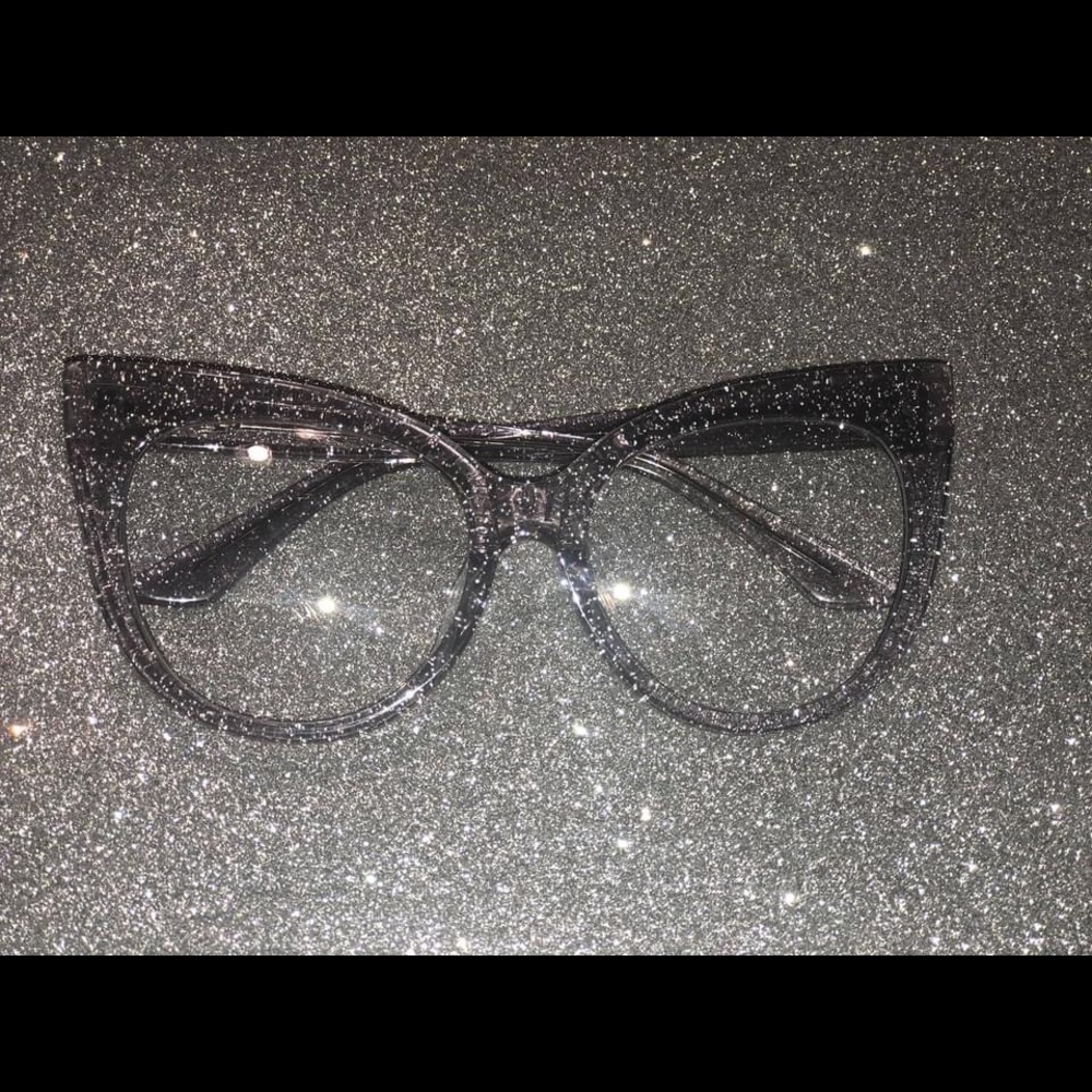 Clear Glitter Non Designer Eyewear